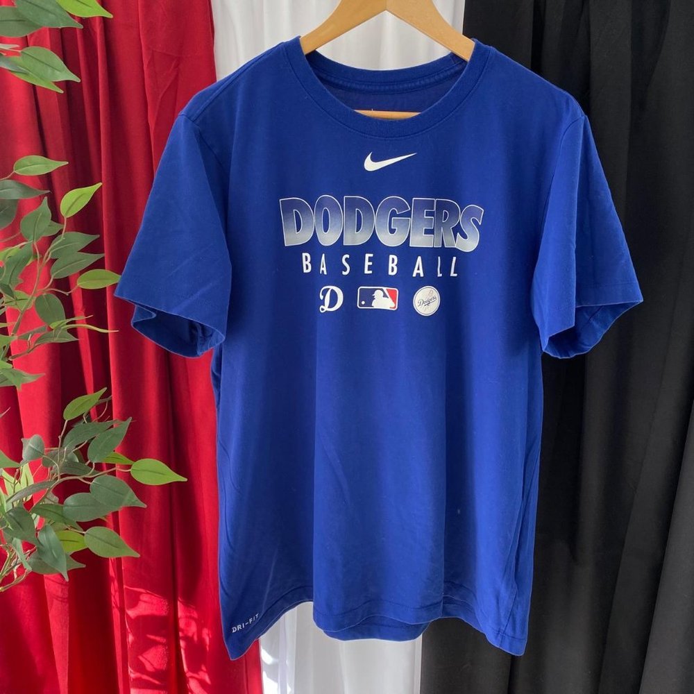 NIKE CENTER SWOOSH LOS ANGELES DODGERS DRI-FIT TEE